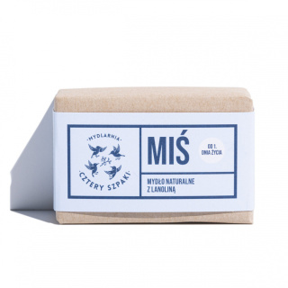 4szpaki - Mydło Miś z lanoliną, delikatne 110 g