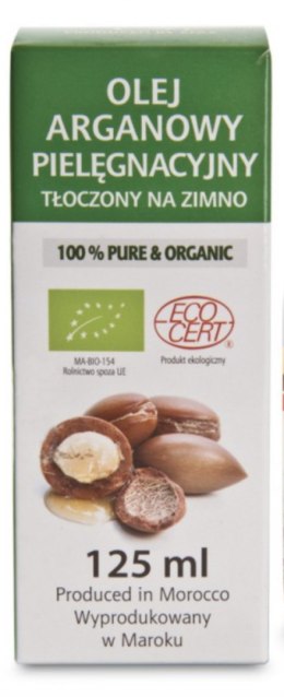 Olej arganowy bio z ecocert - butelka szklana 125 ml