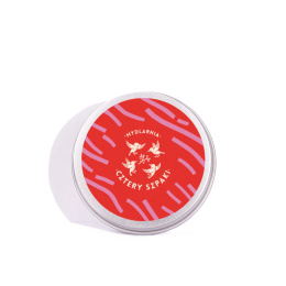 4szpaki - Okrągła puszka na szampon/odżywkę czerwono-rożowa