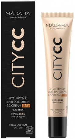 MAadara - City anti pollution Miejski krem CC przeciw zanieczyszczeniom SPF 15 z kwasem hialuronowym Beige 40 ml