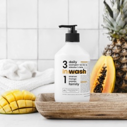 Ministerstwo Don=brego Mydła - Daily szampon - żel rodzinny 3w1 do rąk, ciała i włosów ananas mango papaja 500 ml
