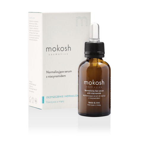 Normalizujące serum do twarzy z niacynamidem Pokrzywa z miętą 30 ml Normalizujące serum do twarzy z niacynamidem Pokrzywa z miętą 30 ml