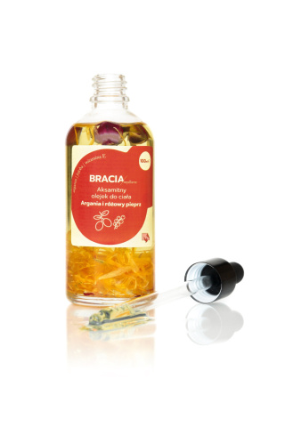 Aksamitny olejek do ciała Argania i różowy pieprz 100 ml – Bracia Mydlarze