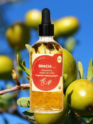 Aksamitny olejek do ciała Argania i różowy pieprz 100 ml – Bracia Mydlarze