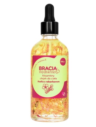Aksamitny olejek do ciała Azalia z rabarbarem 100 ml – Bracia Mydlarze