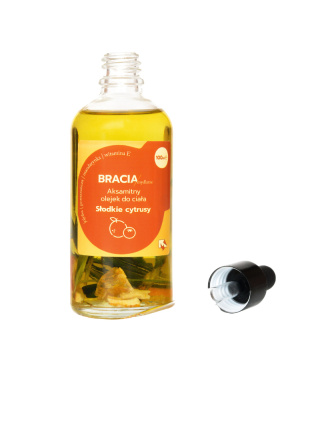 Aksamitny olejek do ciała Słodkie cytrusy 100 ml – Bracia Mydlarze