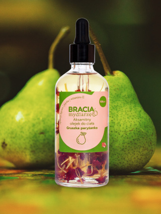 Aksamitny olejek do ciała Gruszka paryżanka 100 ml – Bracia Mydlarze