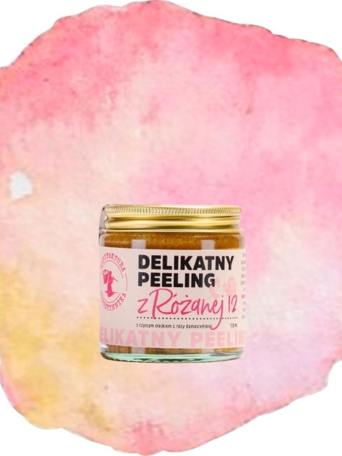 Delikatny Peeling z Różanej 12 120 ml – Manufaktura Bursztynnika, płatek róży