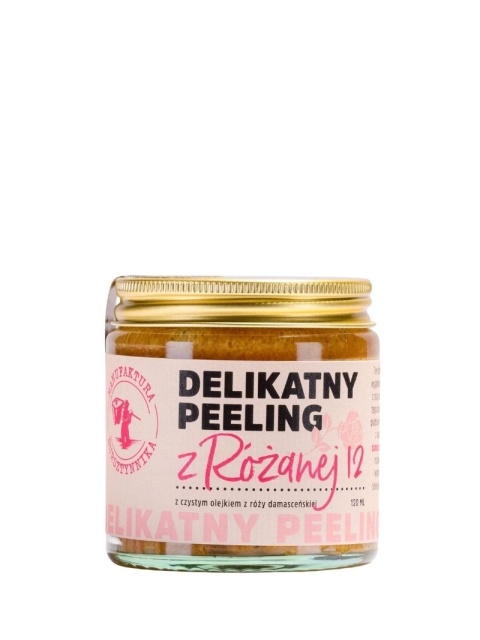 Delikatny Peeling z Różanej 12 120 ml – Manufaktura Bursztynnika, bez tła