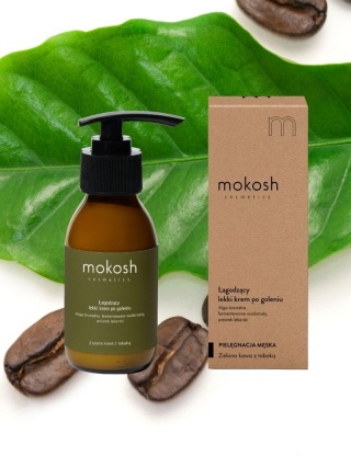 Łagodzący lekki krem po goleniu Zielona kawa z tabaką 90 ml – Mokosh