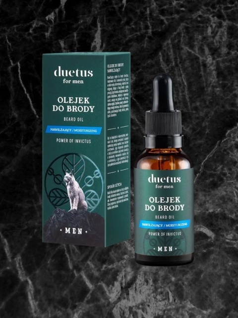 Olejek do brody nawilżający 30 ml – Duetus for Men, w tle skały