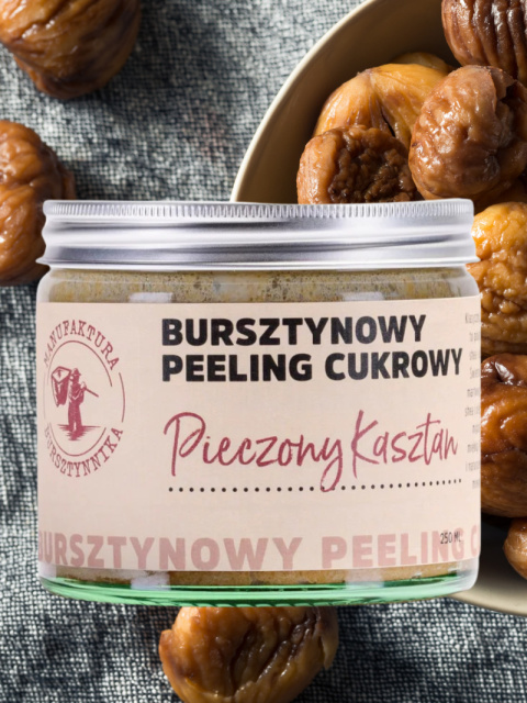 Peeling cukrowy Pieczony Kasztan – naturalne złuszczanie skóry i głębokie nawilżenie Peeling cukrowy Pieczony Kasztan – naturalne złuszczanie skóry i głębokie nawilżenie