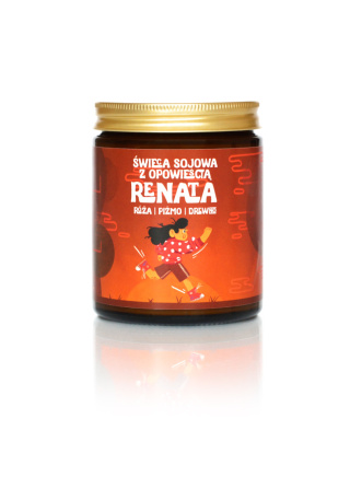 Świeca sojowa z opowieścią Renata 180 ml – Bracia Mydlarze