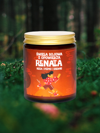 Świeca sojowa z opowieścią Renata 180 ml – Bracia Mydlarze
