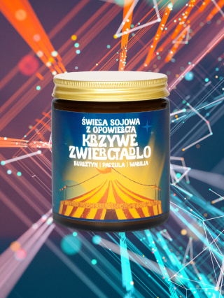 Świeca sojowa z opowieścią Krzywe zwierciadło 180 ml – Bracia Mydlarze