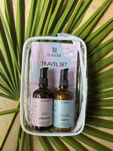 ravel Set – wakacyjnt zestw podróżny – Dertox + Unoserum – Flagolie, kosmetyczka ravel Set – wakacyjnt zestw podróżny – Dertox + Unoserum – Flagolie, kosmetyczka