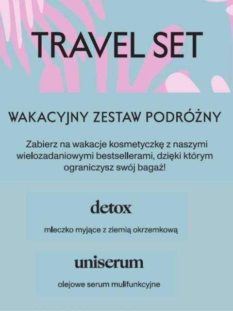 Travel Set – wakacyjnt zestw podróżny – Dertox + Uniserum – Flagolie, ulotka Travel Set – wakacyjnt zestw podróżny – Dertox + Uniserum – Flagolie, ulotka