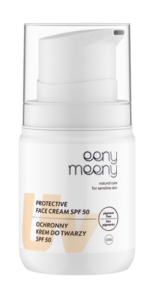 eeny meeny - Ochronny krem do twarzy UVA UVB Spf 50 Pigment free 50 ml