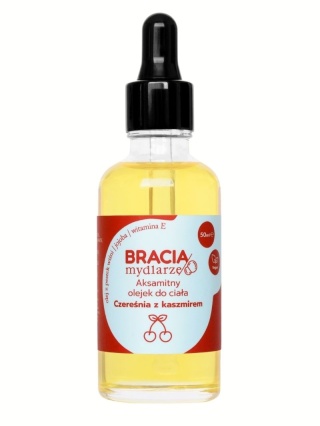Aksamitny olejek do ciała Czereśnia z kaszmirem 100 ml – Bracia Mydlarze