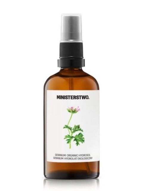 Hydrolat ekologiczny z geranium 100 ml – Ministerstwo., bez tła