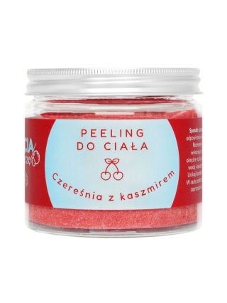 Peeling cukrowy do ciała Czereśnia z kaszmirem 250 g – Bracia Mydlarze
