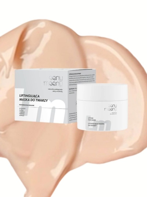 Liftingująca maska do twarzy, w tle maska