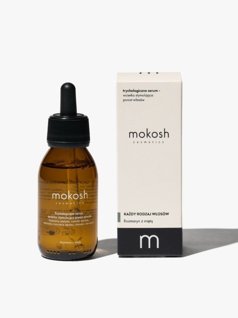 Trychologiczne serum - wcierka stymulująca porost włosów Rozmaryn z miętą – Mokosh
