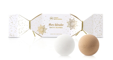 Zestaw prezentowy Cukierek Pure Wonder - wanilia, kule do kąpieli  2 x 75 g – Stara Mydlarnia, produkt