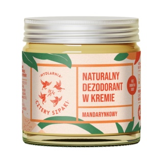 Naturalny dezodorant w kremie mandarynkowy bez dodatku sody 60 ml – 4szpaki