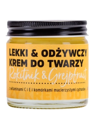Lekki krem do twarzy z rokitnikiem 60 ml – Manufaktura Bursztynnika