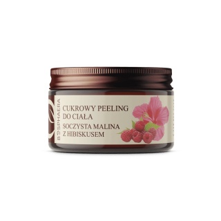 Cukrowy peeling do ciała Soczysta malina z hibiskusem 200 g - Bosphaera