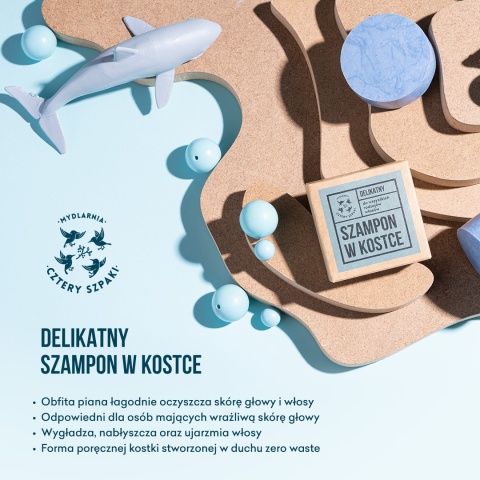 Delikatny szampon do włosów 75 g – aranżaxja