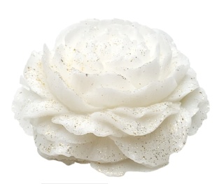 Mydło glicerynowe Peony white z brokatem 80 g – Stara Mydlarnia