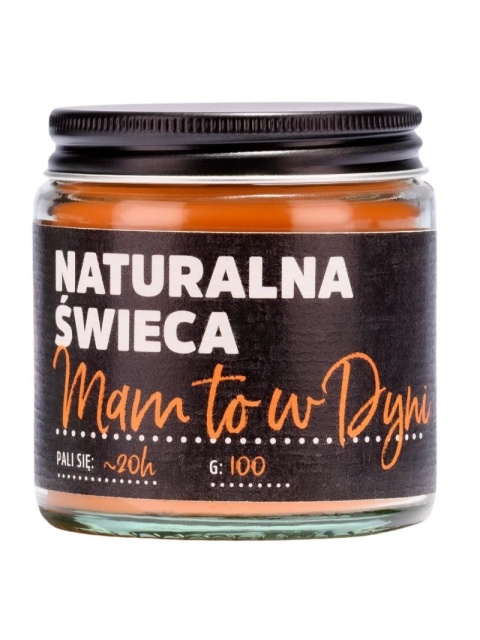 Naturalna świeca sojowa Mam to w Dyni! 120 ml – Manufaktura Bursztynnika, produkt