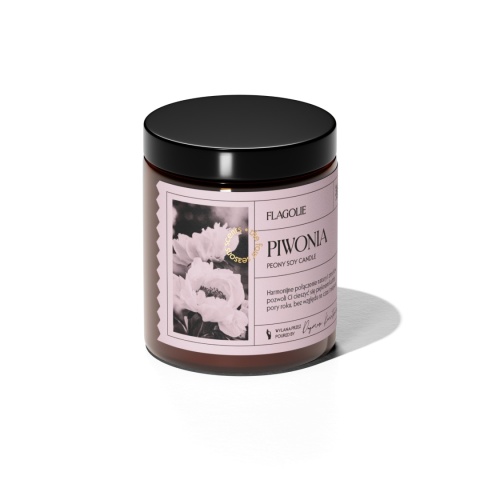 Naturalna świeca zapachowa z serii Four Seasons Piwonia 120 g – Flagolie, produkt
