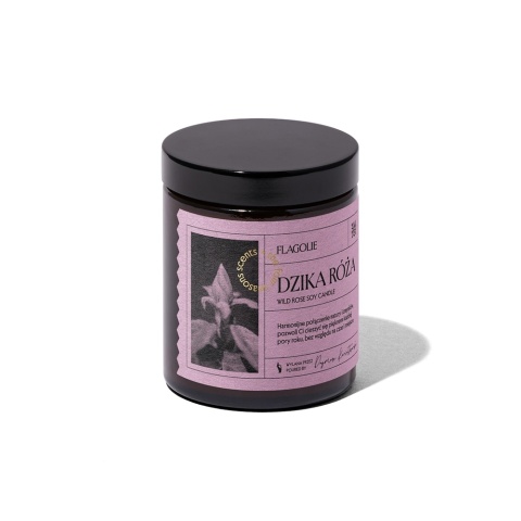 Naturalna świeca zapachowa z serii Four SeasonsDzika róża 120 g – Flagolie, produkt