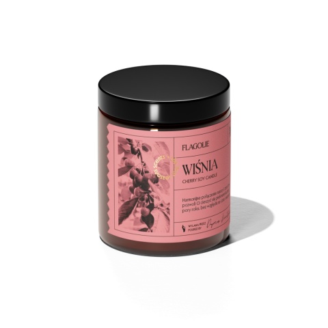 Naturalna świeca zapachowa z serii Four Seasons Wiśnia 120 g – Flagolie, produkt