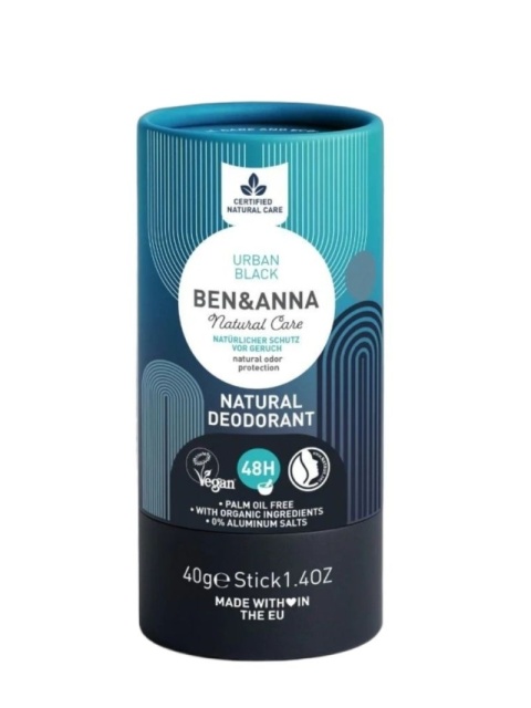 Naturalny dezodorant na bazie sody Urban Black 40 g – Ben&Anna, produkt