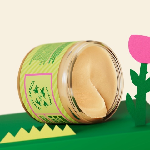 Naturalny dezodorant w kremie Leśna Róża z dodatkiem sody 60 ml, otwarty produkt