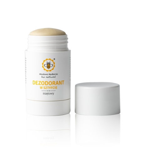 Naturalny dezodorant w sztyfcie Miętowy 72 g – Miodowa Mydlarnia, prezentacja produktu
