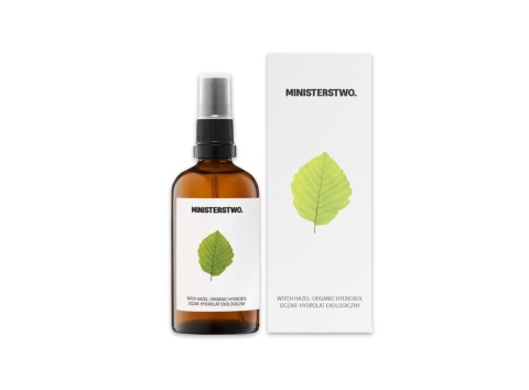 Hydrolat ekologiczny Oczar 100 ml – Ministerstwo., produkt i kartonik