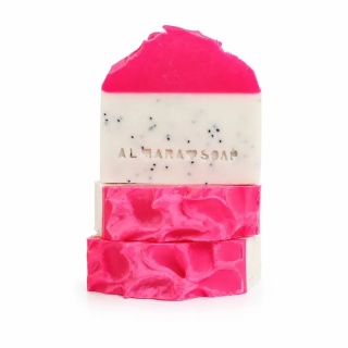 Ręcznie robione mydło o tropikalno-owocowym zapachu z delikatnym efektem peelingującym Tropical Neon 100 g – Almara Soap