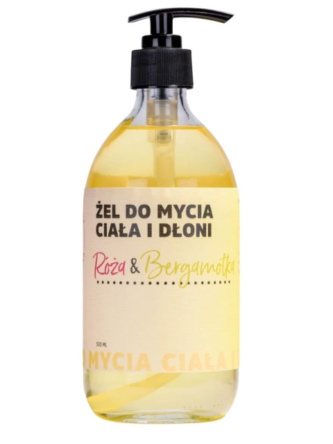 Żel do mycia ciała i dłoni Róża & Bergamotka 500 ml – Manufaktura Bursztynnika, produkt