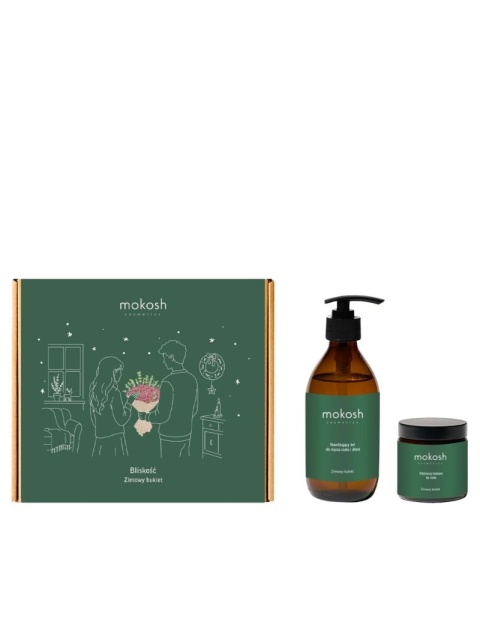 Bliskość – Zimowy bukiet – zestaw żel do mycia ciała i dłoni + balsam do ciała – Mokosh, produkt